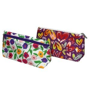 CLINIQUE Cosmetic Pouch Set: CLINIQUE x DONALD Limited Edition And Purple Hearts